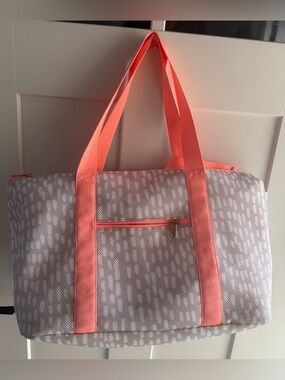 Oh Joy Light Gray and Coral Gym Yoga Bag
